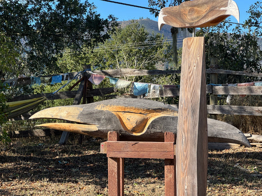 Outdoor sculpture, wood carving