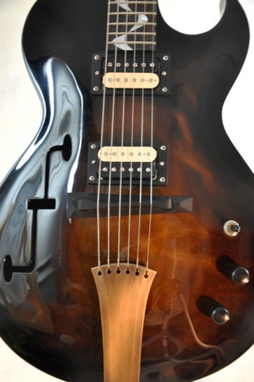 Handmade archtop hollowbody electric guitar